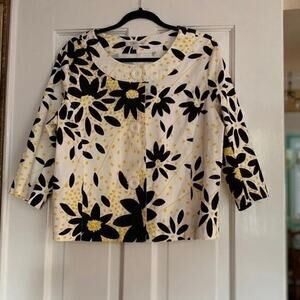 Erin London Yellow Black and White Jacket Size PL